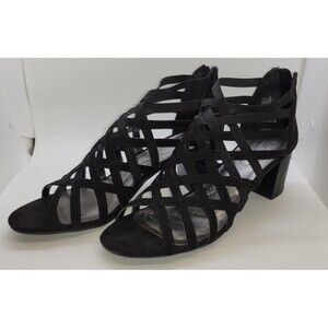 Dexflex Size 10 Trista Black Strappy Heel